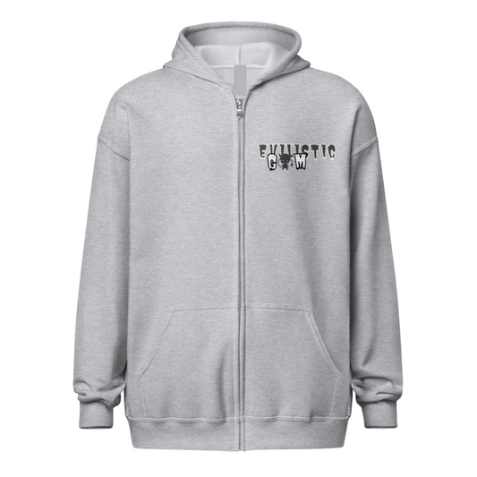 Men's Grey Broken Blend Zip Up Hoodie