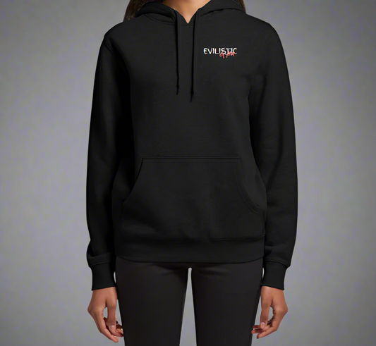 Women's Black Stencil Hoodie