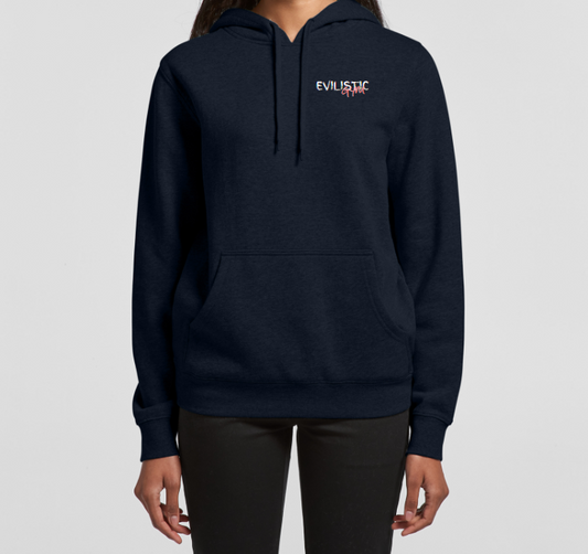 Women's Dark Blue Stencil Hoodie