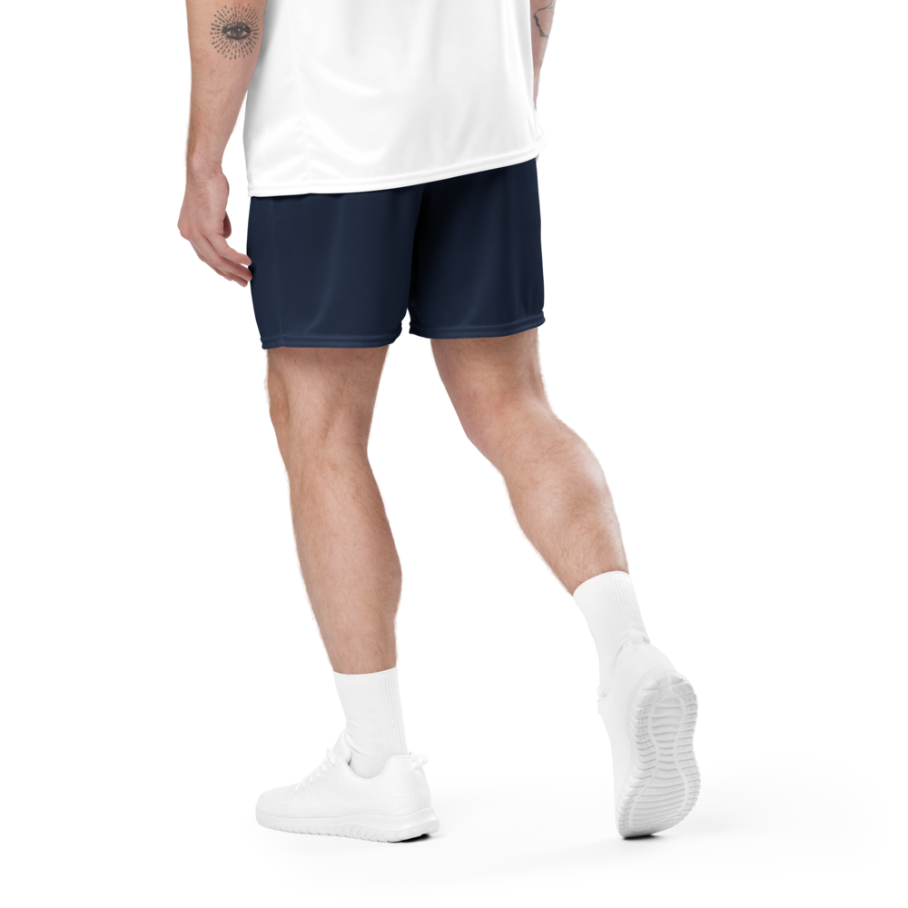 Men's Navy Graphic Running Shorts