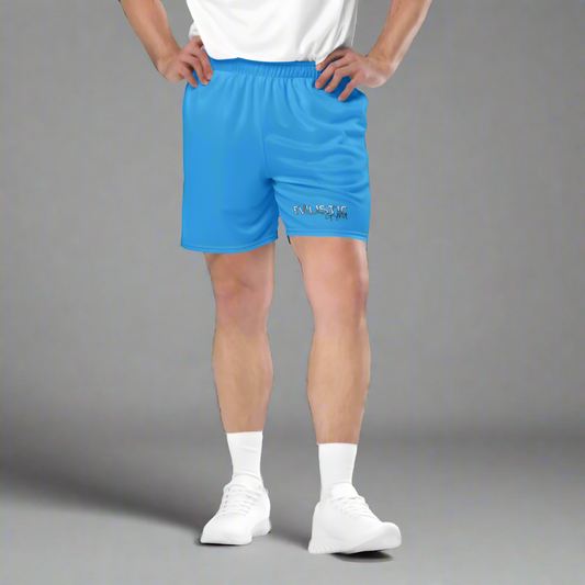 Men's Sea Blue Mesh Gym Shorts