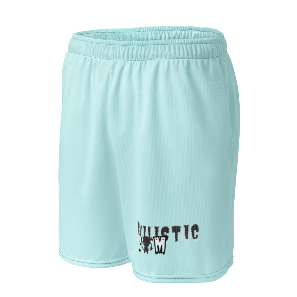 Men's Light Blue Graphic Running Shorts