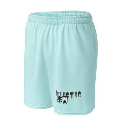 Men's Light Blue Graphic Running Shorts