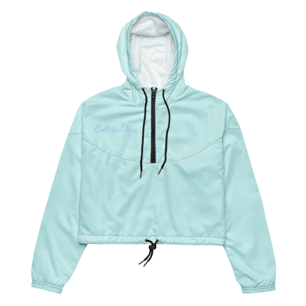 Women's Grey Cropped Windbreaker