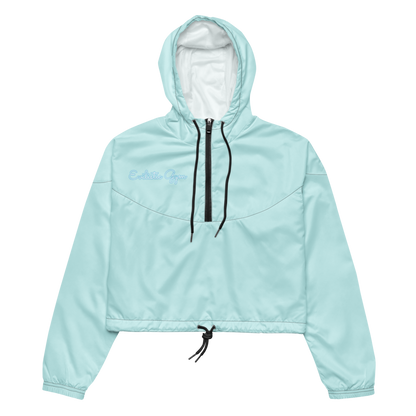 Women's Grey Cropped Windbreaker