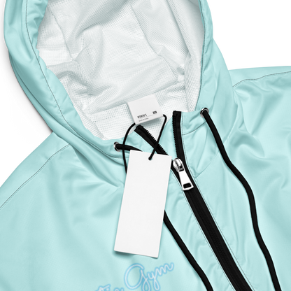 Women's Light Blue Cropped Windbreaker