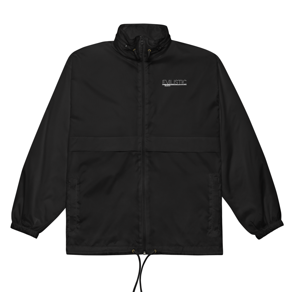 Men's Black Lightweight Windbreaker Jacket