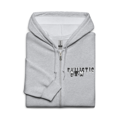 Men's Grey Broken Blend Zip Up Hoodie