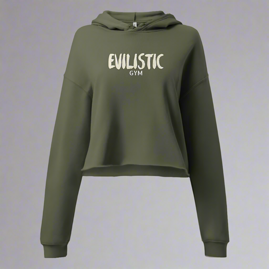 Women's Cropped Hoodie Military Green